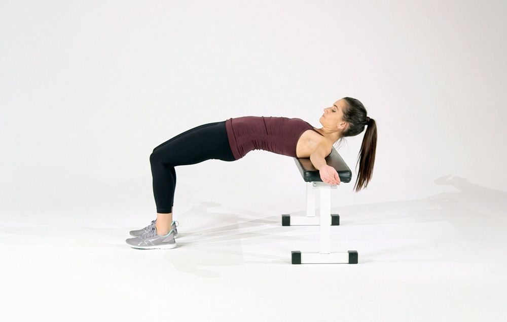 Glute Bridge With Bench Fitgif Friday Women S Health