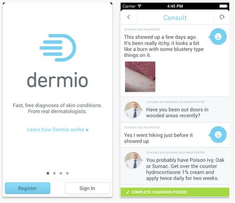 dermio app screenshot