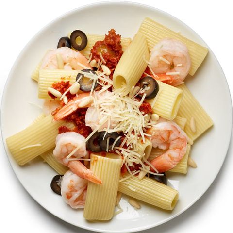 Shrimp Pasta with Salad