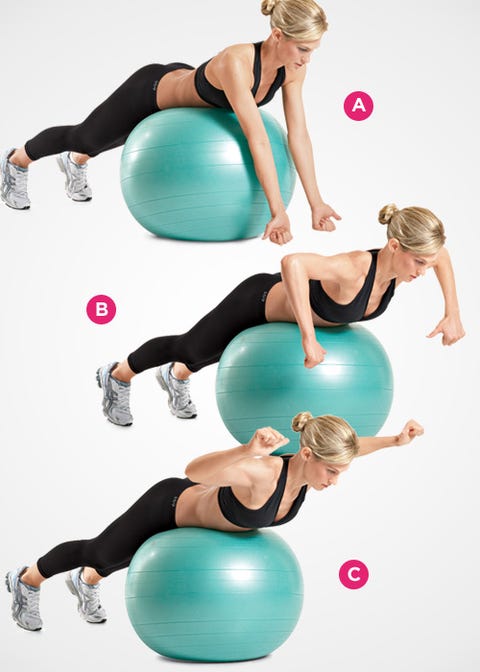 UPPER BACK: Swiss-Ball L Raise