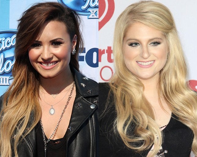 Demi Lovato Speaks Out After Meghan Trainor S Comments About Not Being Strong Enough To Have An Eating Disorder