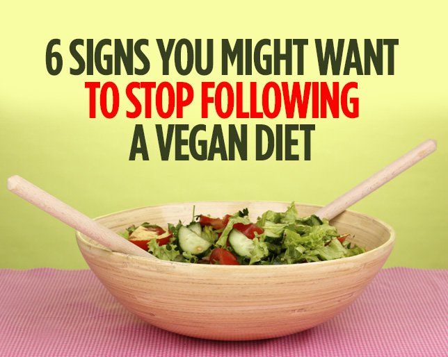 Following a vegan diet