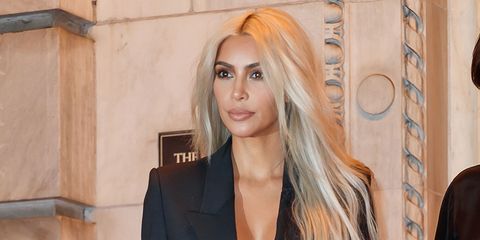 Kim Kardashian healthy platinum hair