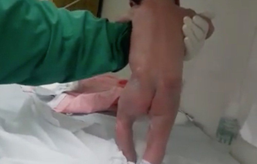 newborn walking video