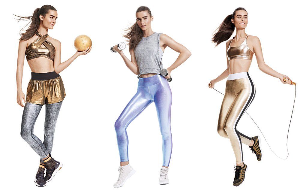 glitter workout leggings