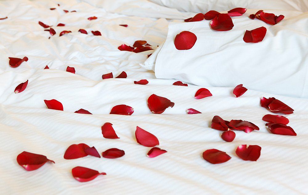 wedding night bed sheet