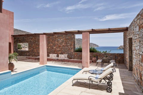 the blue palace, the grand villa, crete