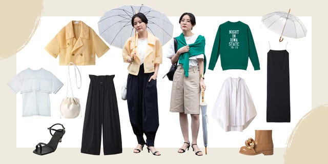 梅雨をおしゃれに過ごすには ファッションprの一週間雨の日コーデレシピ 上枝みどりの7days Look Book ファッション Elle エル デジタル