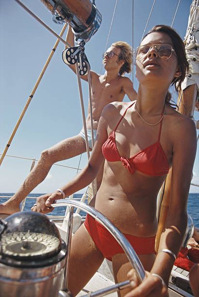 a sailing holiday in saint barthlemy, circa 1973 photo by slim aaronsgetty images