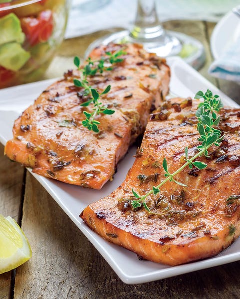 Salmon The 20 Greatest Fat-Burning Foods Ever in 2021 salmon cooked on plate