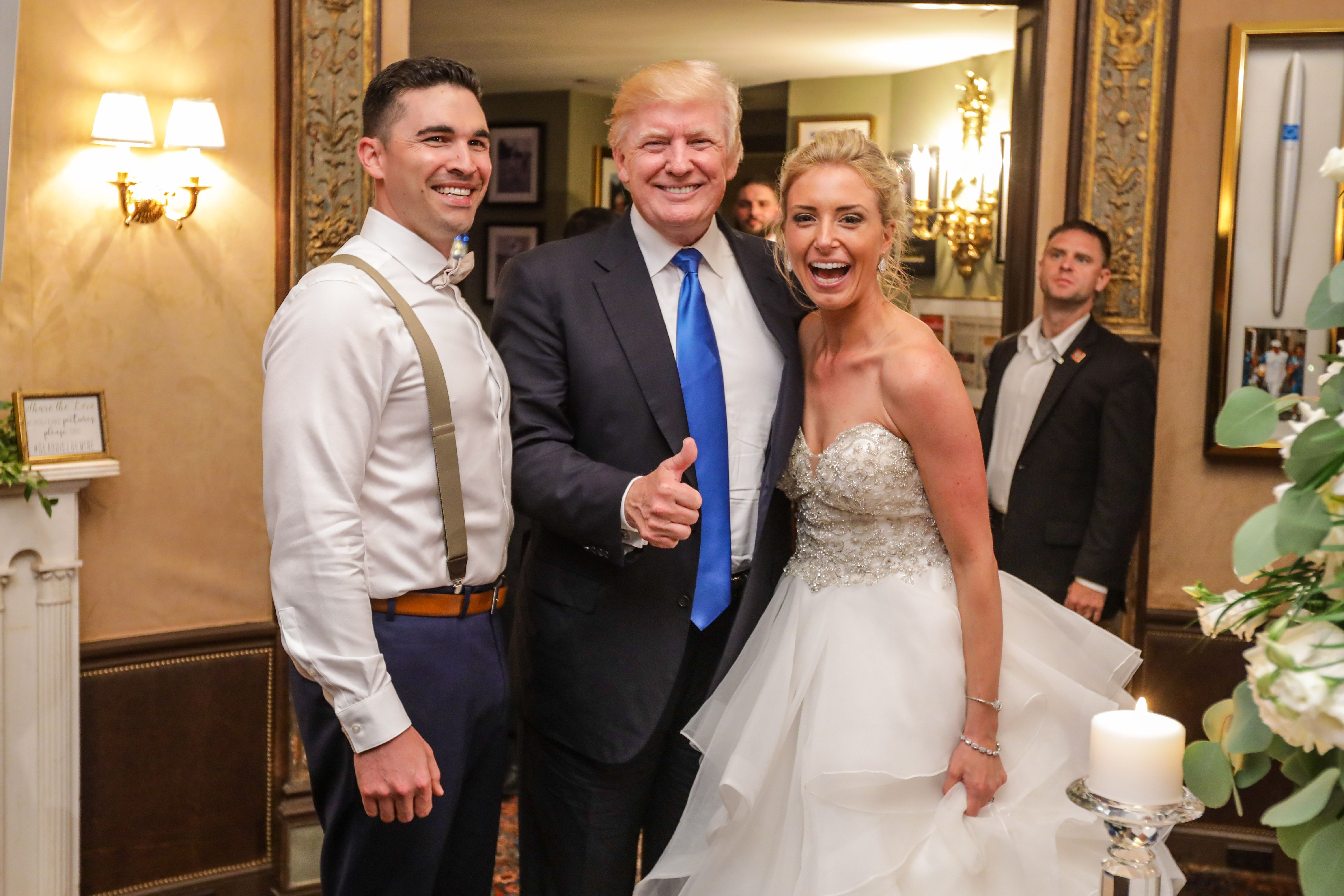 Donald Trump Crashes Wedding In Bedminster Bride Discusses Meeting Trump At Her Reception