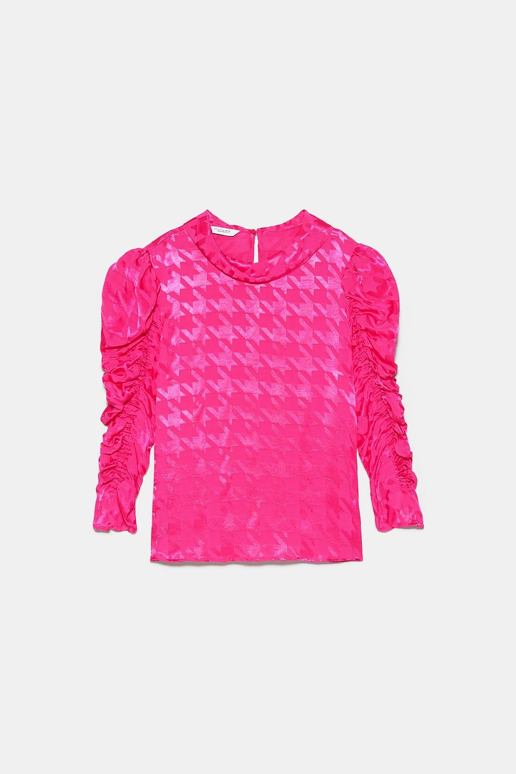 blusa fucsia zara