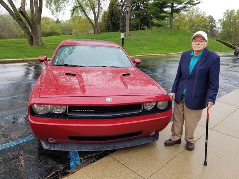 bill robinson in 2021 with his dodge challenger srt hellcat