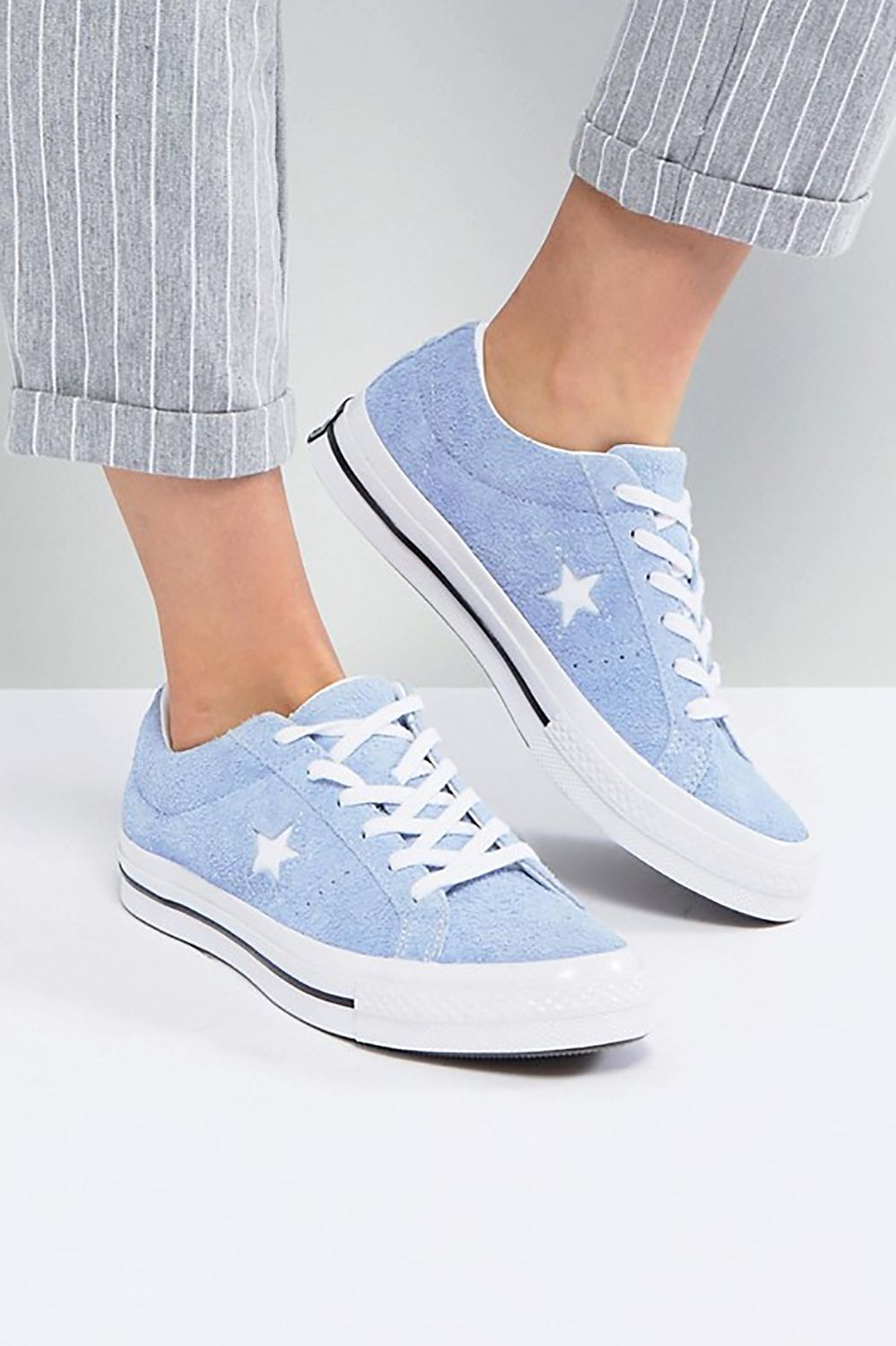 shoes that look both pink and white and blue and gray