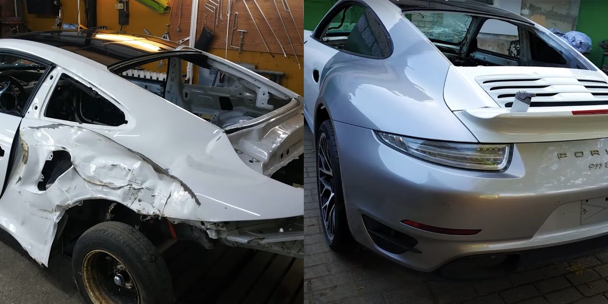 Overall Porsche 911 Turbo S Is Being Repaired Like New