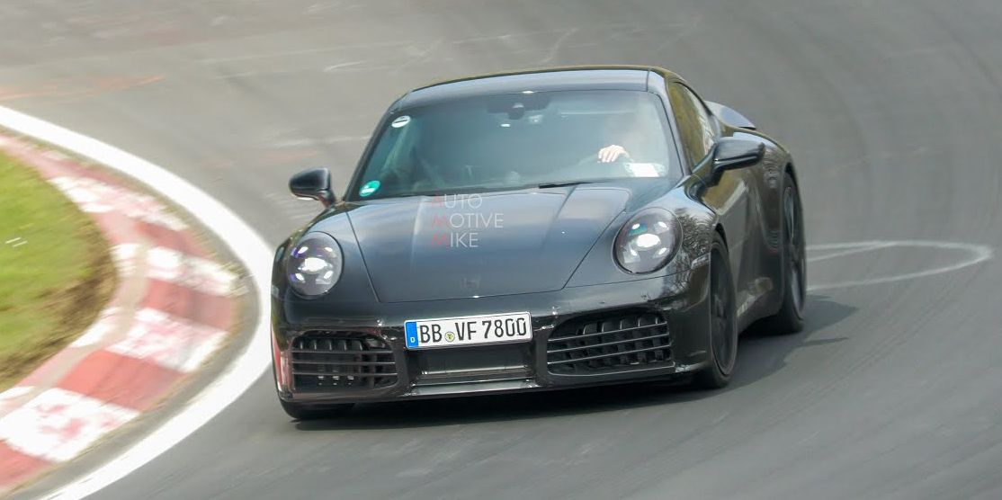 Refreshed 2024 Porsche 911 Spotted Testing at the Nürburgring
