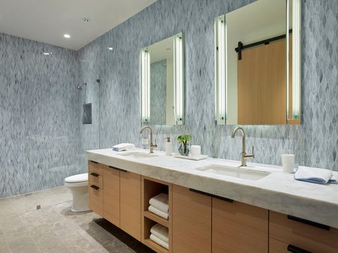 Bathroom, Room, Property, Sink, Interior design, Wall, Tile, Tap, Furniture, Bathroom cabinet, 