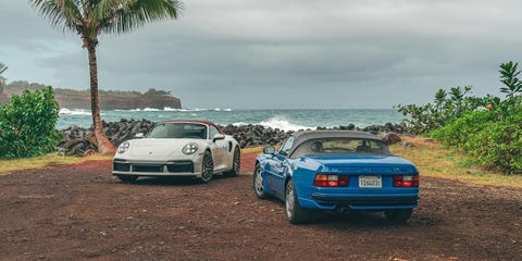 porsches anciennes et nouvelles à hawaii 1991 porsche 944 turbo cabriolet et 911 turbo cabriolet