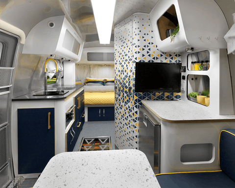 airstream electric camping trailer interior