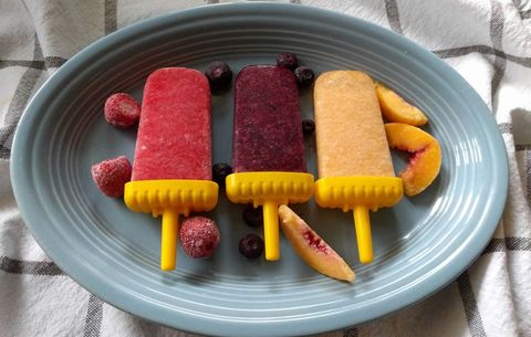 kombucha and fruit popsicles
