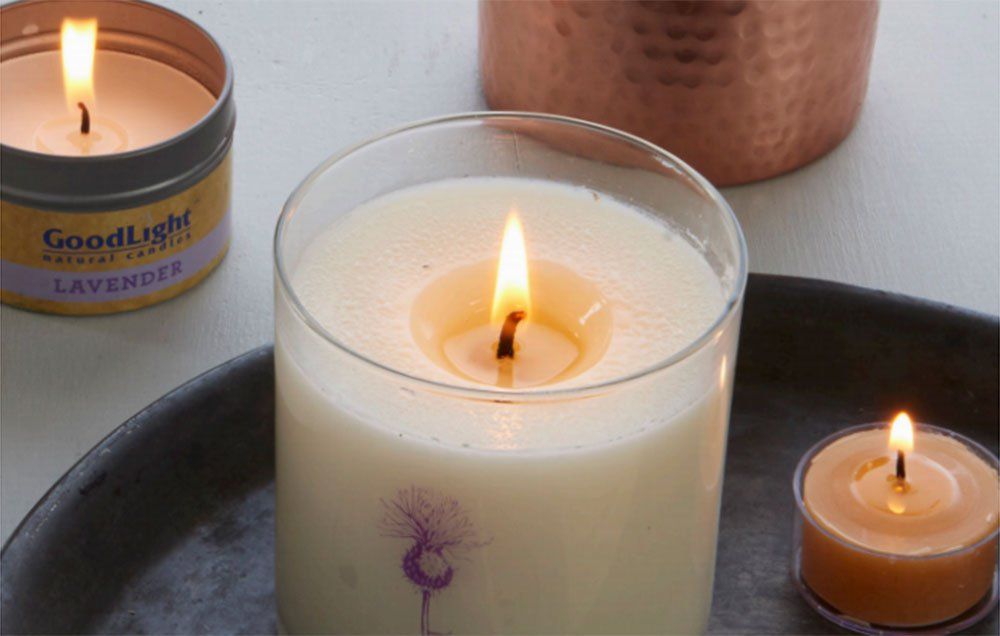 100% Pure Beeswax Candle Lavender Vanilla 