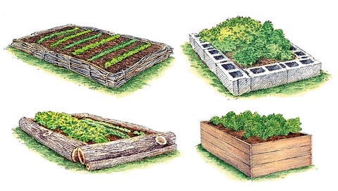 different kinds of raised garden beds