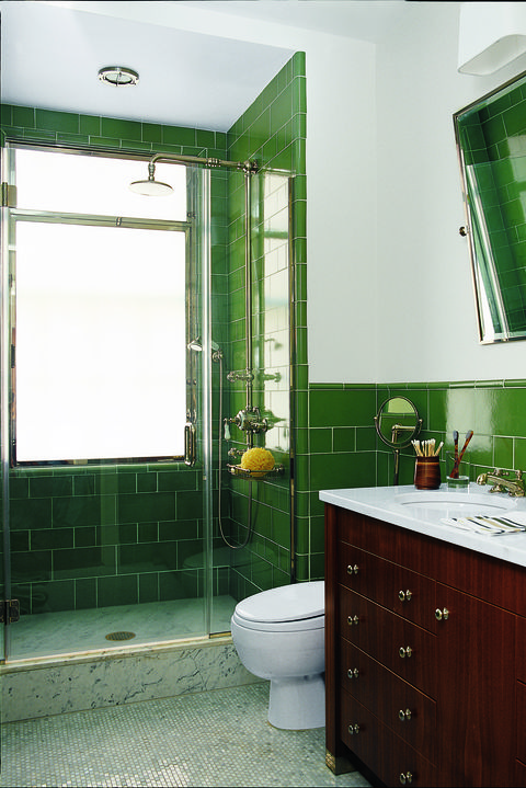 Blue And Green Tiled Bathrooms, Dark Green Floor Tiles Bathroom