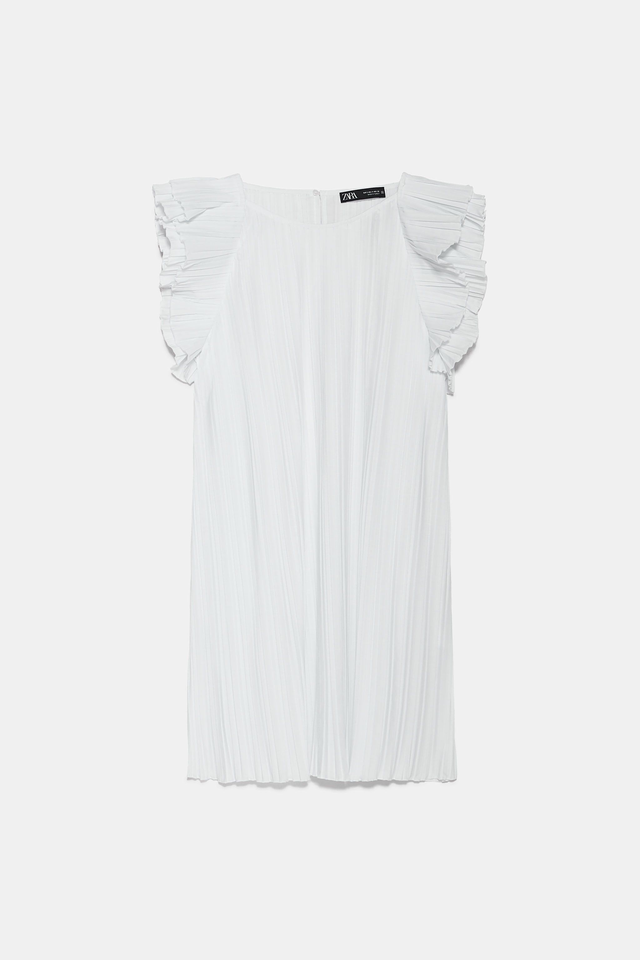 vestido plisado zara