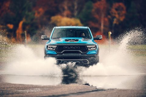ram 1500 trx at road  track's 2021 performance car of the year tests