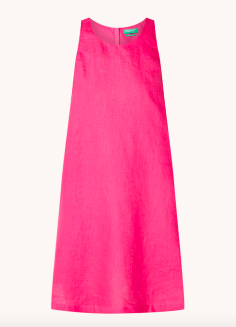 fuschia roze a lijn mini jurk van benetton via de bijenkorf