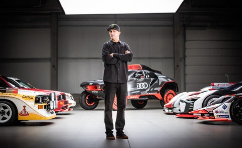 Ken Block with Audis ken block with audi rs q etron