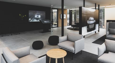 Audi charging hub lounge area