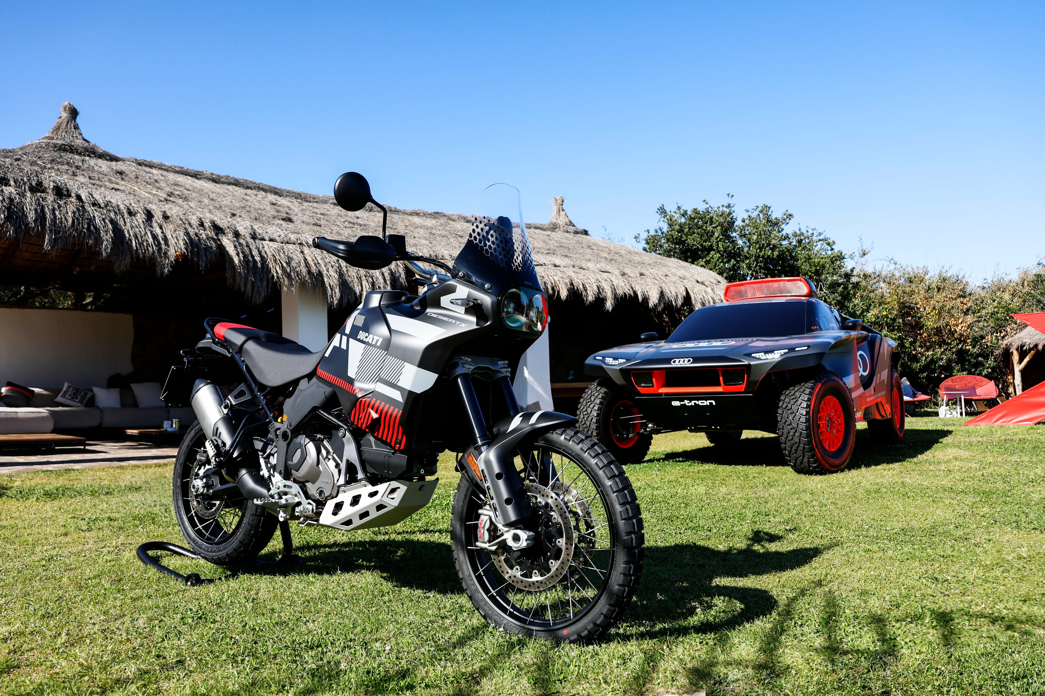 Audi and Ducati Debut Dakar-Equipped RS Q e-tron and DesertX Models