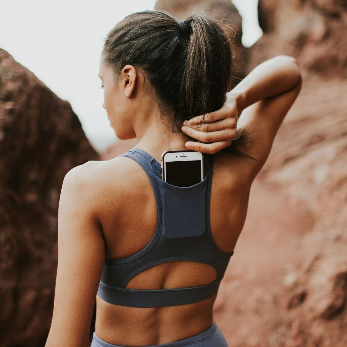 sports bra cell phone holder