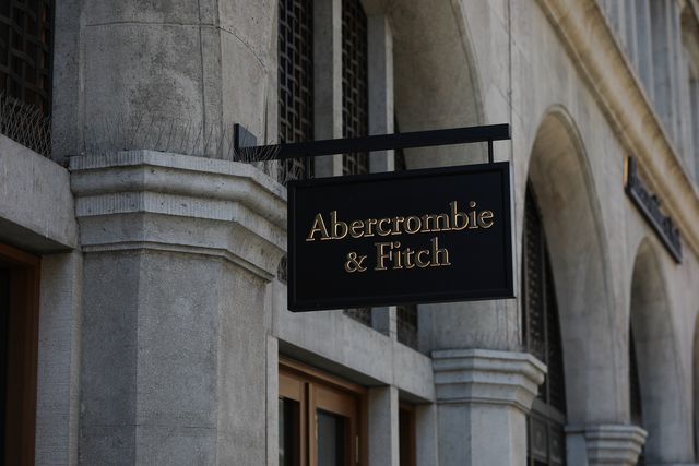 munich, germany   july 20 abercrombie  fitch sign is displayed on july 20, 2020 in munich, germany  photo by jeremy moellergetty images