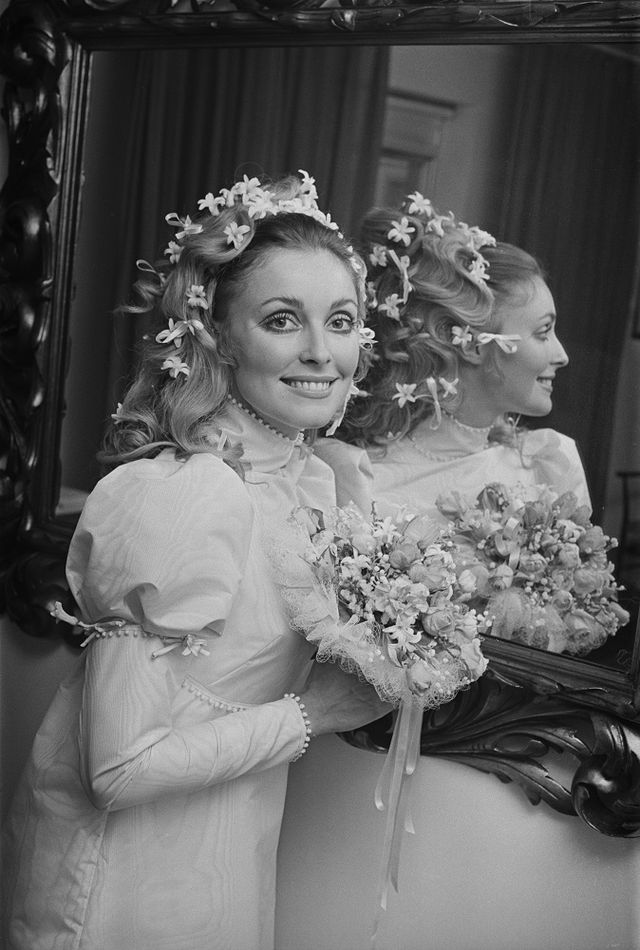 american actress sharon tate 1943   1969, on her wedding day to film director roman polanski, london, uk, 20th january 1968 photo by john downingdaily expressgetty images