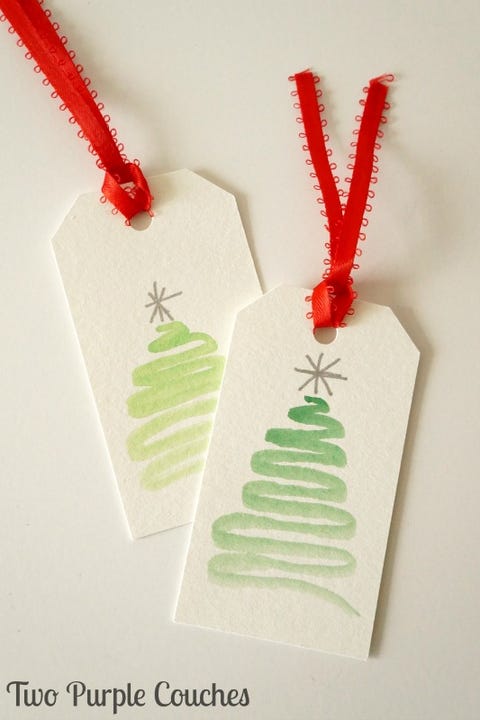 Gift Wrapping Ideas Easy Watercolor Christmas Gift Tags