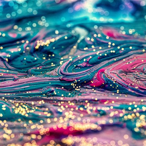 abstract colorful liquid oil acrylic glitter marbled background