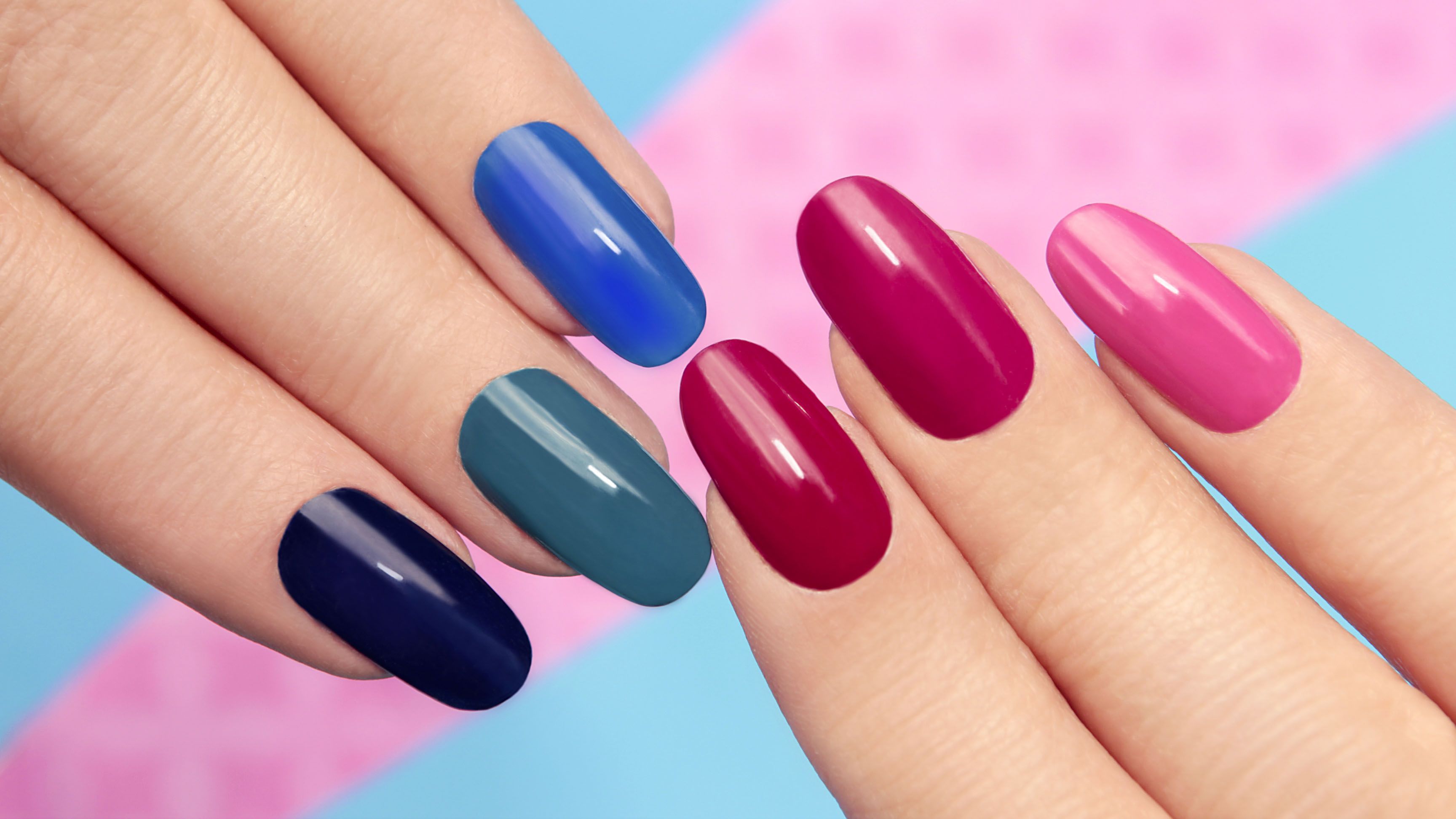 1. Neon Blue Ombre Nails - wide 4