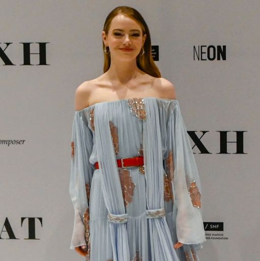 Emma Stone Stuns In Grecian-Inspired Gown By Louis Vuitton On Bleat Red Carpet