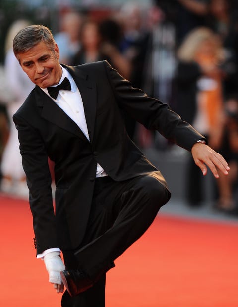 us actor george clooney jokes a he arrived