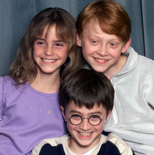 emma watson, daniel radcliffe and rupert grint at harry potter press conference