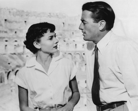 gregory peck and audrey hepburn in roman holiday