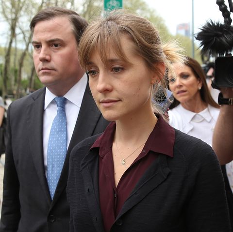 Actress Allison Mack Arrives At Court Over Sex Cult Charges
