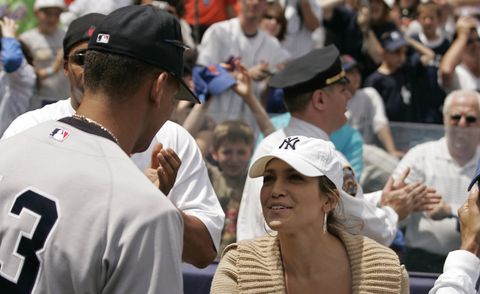 Jennifer Lopez and Marc Anthony - New York Yankees vs New York Mets - May 21, 2005