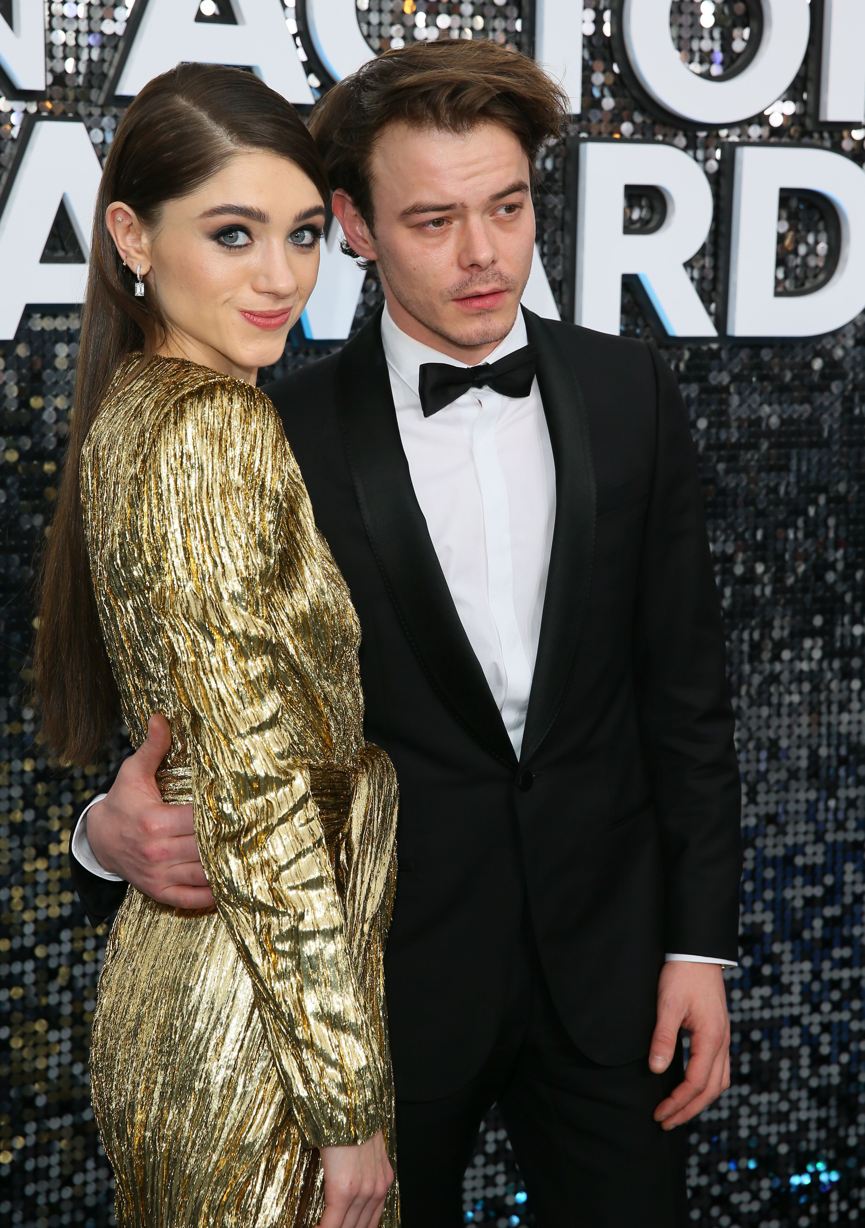 Natalia Dyer And Charles Heaton Show Pda At Screen Actors Guild
