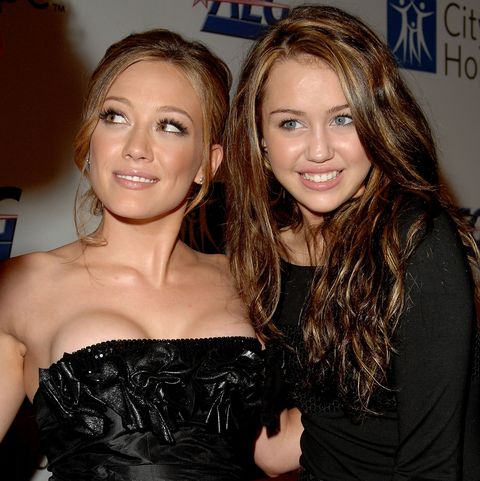 Hilary Duff and Miley Cyrus in 2007