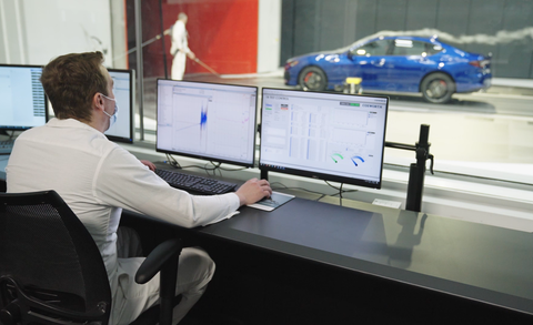 Acura TLX type S in wind tunnel acura tlx type s in wind tunnel