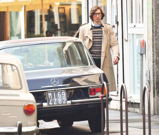 milan, italy   march 10   adam driver is seen filming "house of gucci" movie  on march 10, 2021 in milan, italy photo by photopixgc images