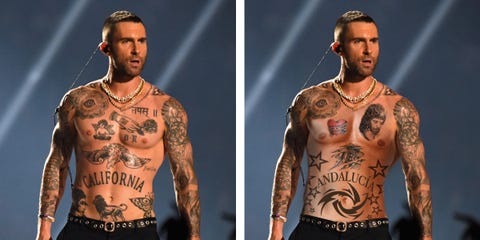 El Debate Despues De La Super Bowl Asi Serian Los Tattoo De Adam Levine Si Hubiera Nacido En Sevilla Y Le Gustara El Flamenco